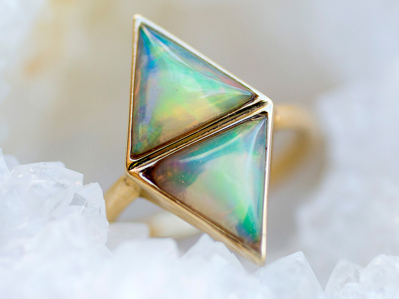 light opal ring
