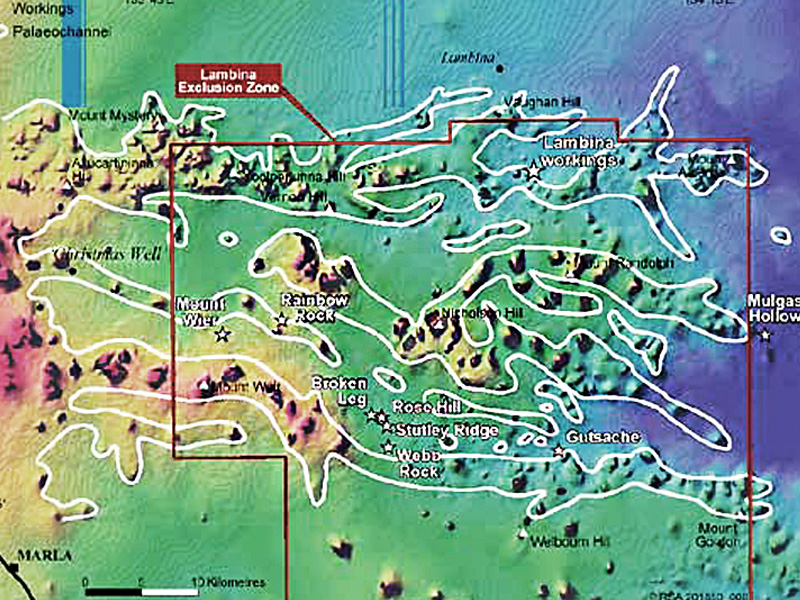 Lambina Exclusion zone map