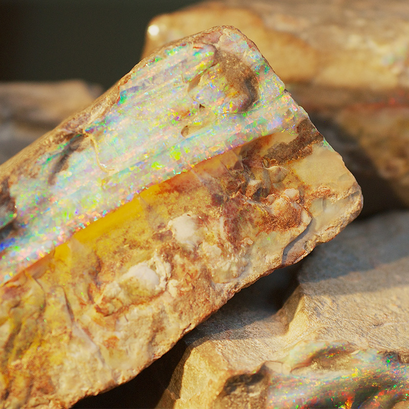 Rough boulder opal